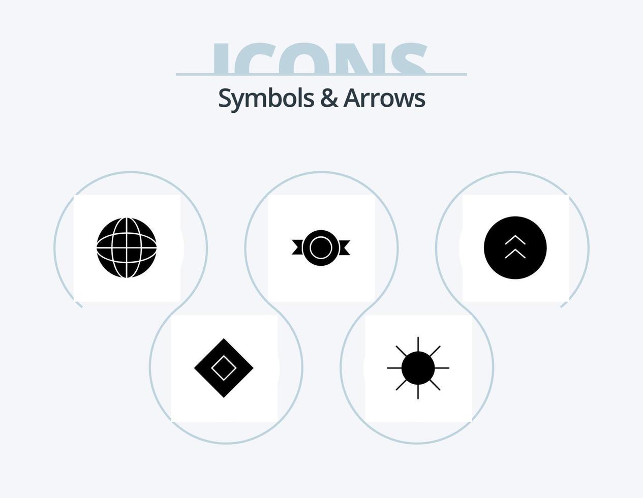Symbols and Arrows Glyph Icon Pack 5 Icon Design. . direction. shipping. circle. sticker vector
