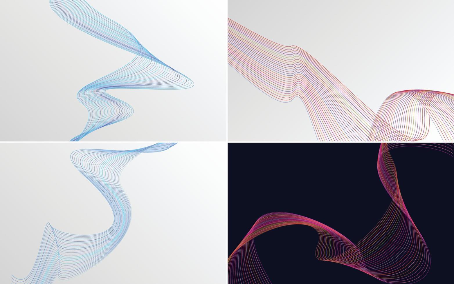 modern wave curve abstract presentation background Pack vector