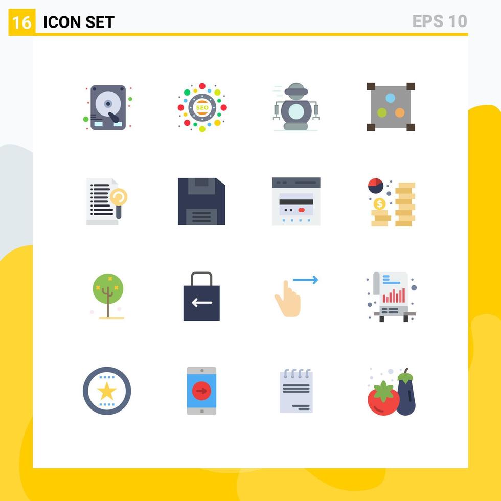 16 Creative Icons Modern Signs and Symbols of server file technology document design Editable Pack of Creative Vector Design Elements
