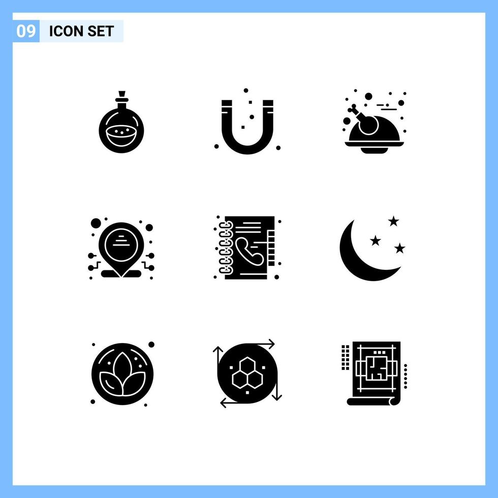 Stock Vector Icon Pack of 9 Line Signs and Symbols for directory ip negative dedicated chicken Editable Vector Design Elements
