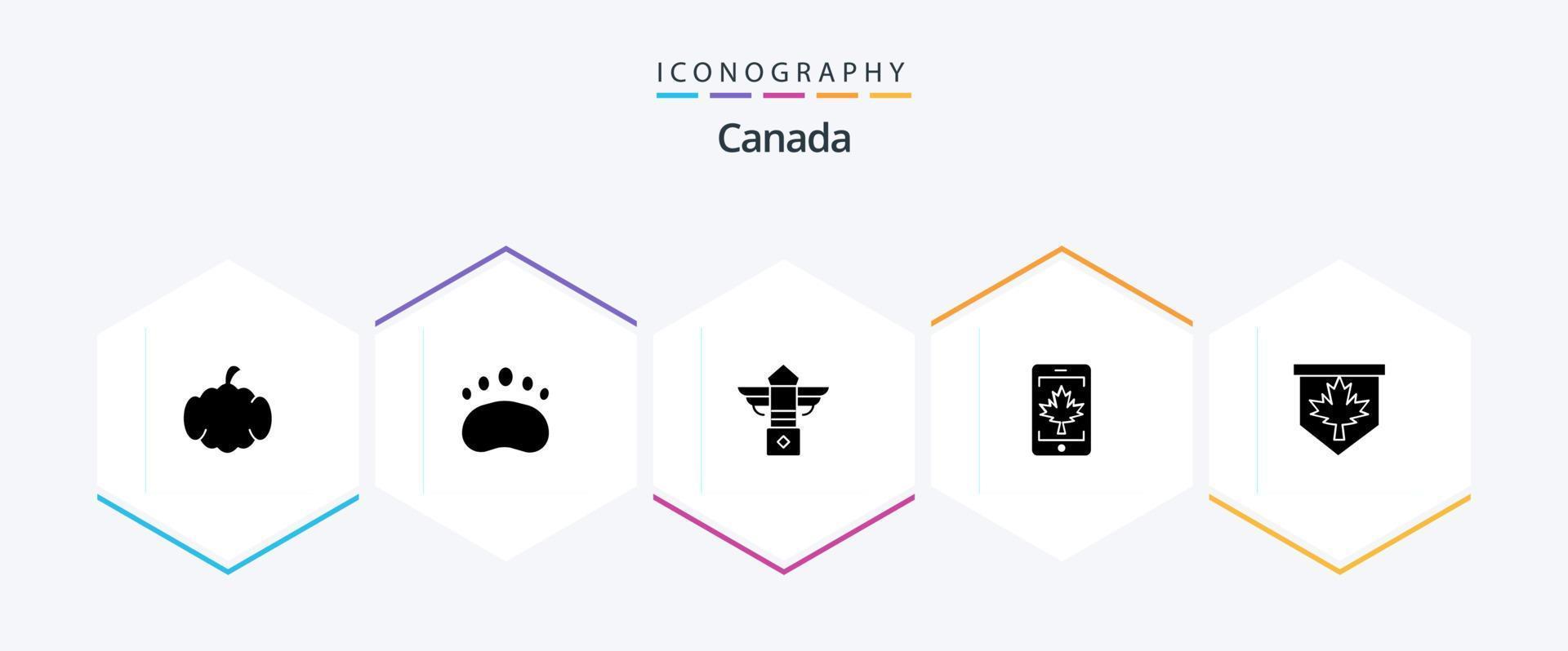 Canada 25 Glyph icon pack including tag. canada. zoology. cell. canada