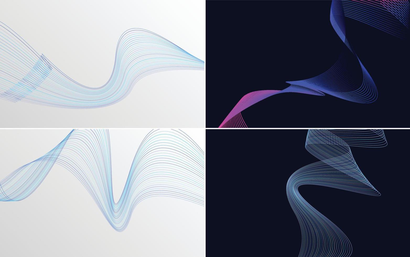 modern wave curve abstract presentation background Pack vector