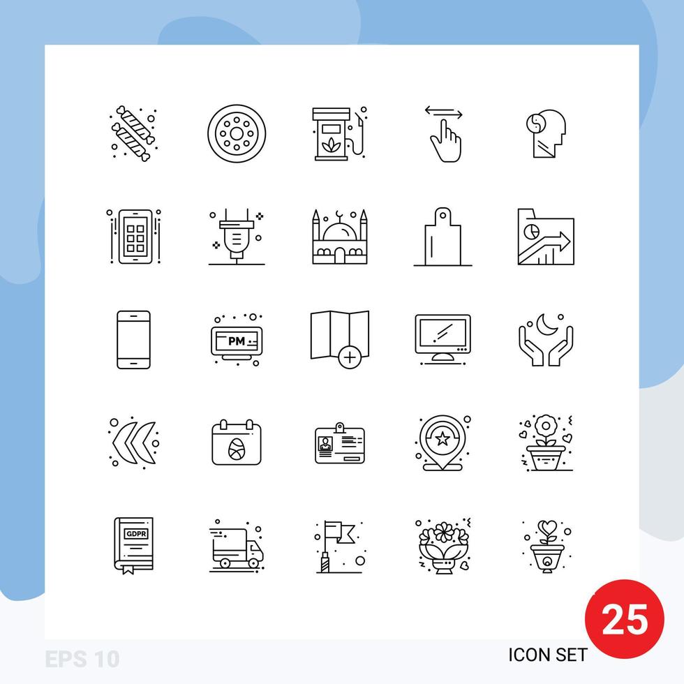 25 Creative Icons Modern Signs and Symbols of right hand biodiesel gestures renewable Editable Vector Design Elements