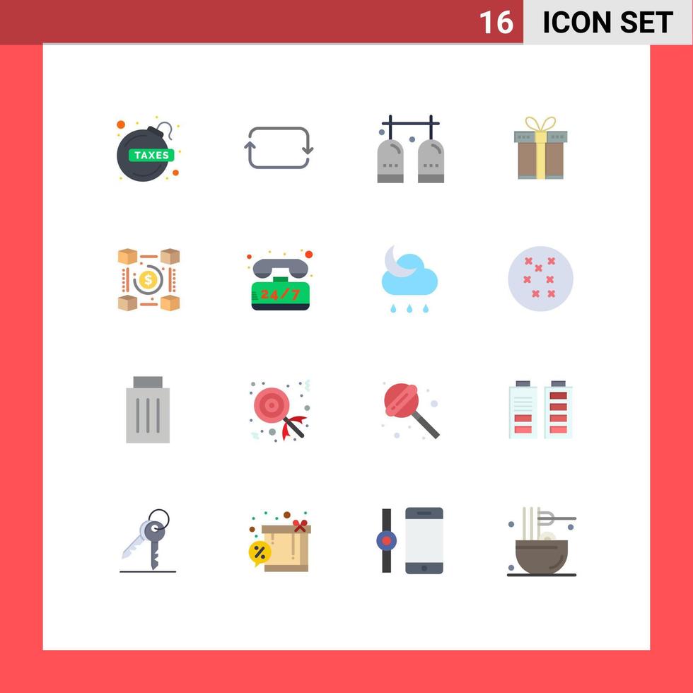 16 Creative Icons Modern Signs and Symbols of blockchain shopping activities box oxygen Editable Pack of Creative Vector Design Elements