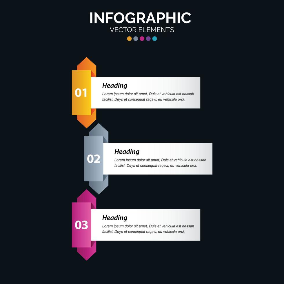 5 Option Infographics diagram annual report web design Business concept steps or processes vector