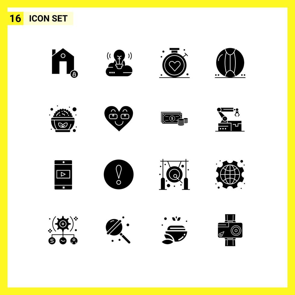 Solid Glyph Pack of 16 Universal Symbols of summer plastic creative campaign beach medical Editable Vector Design Elements