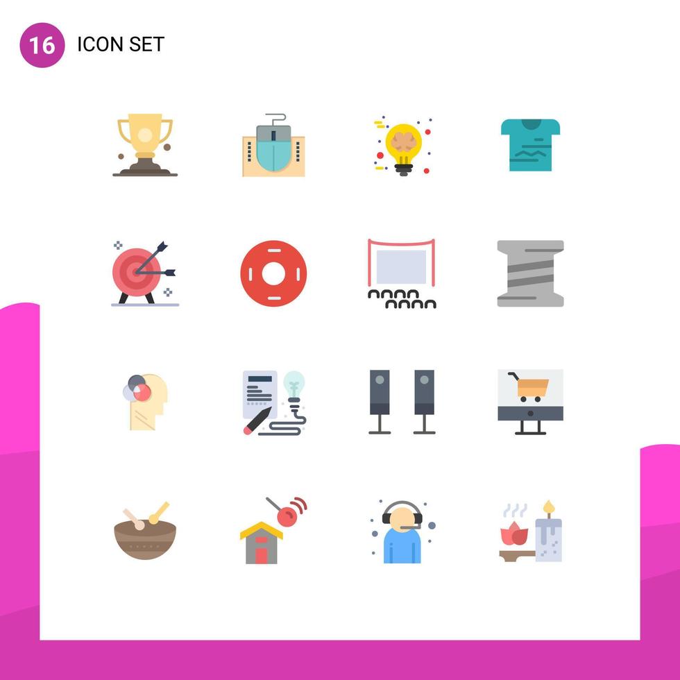 16 Creative Icons Modern Signs and Symbols of arrow uniform brain cloth shirt Editable Pack of Creative Vector Design Elements