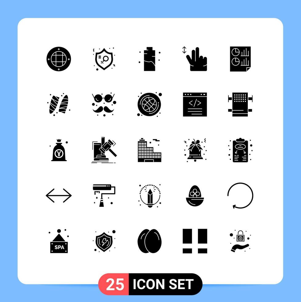 25 Creative Icons Modern Signs and Symbols of analytics hand woman gesture energy Editable Vector Design Elements