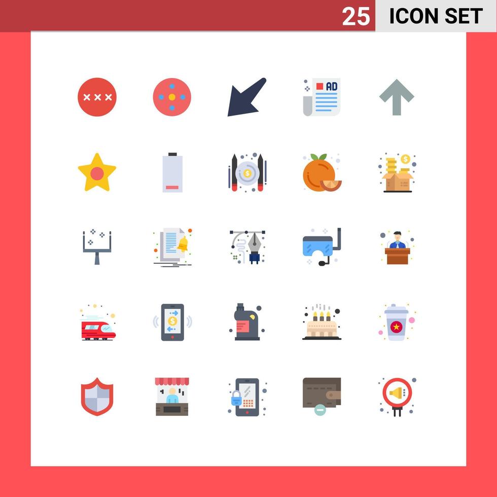 Set of 25 Modern UI Icons Symbols Signs for forward arrow arrow tips business tips Editable Vector Design Elements