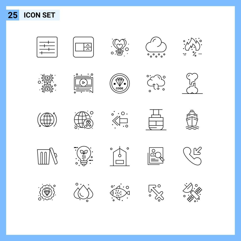 Group of 25 Modern Lines Set for sale discount fly friday snow Editable Vector Design Elements