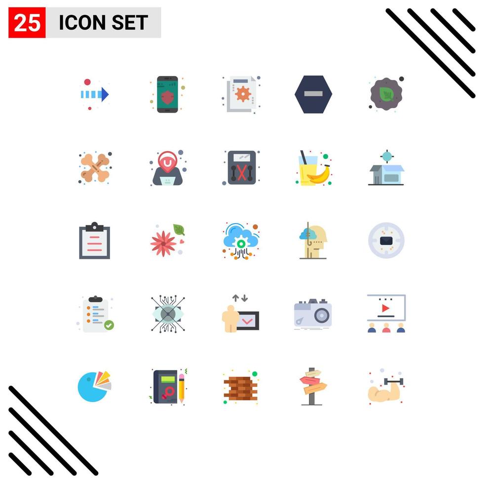 Stock Vector Icon Pack of 25 Line Signs and Symbols for vegan leaf chart diet denied Editable Vector Design Elements
