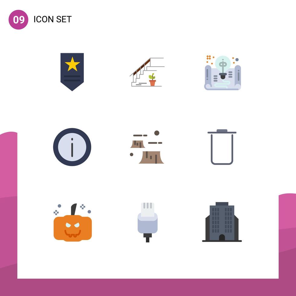 Universal Icon Symbols Group of 9 Modern Flat Colors of support information creative info idea Editable Vector Design Elements