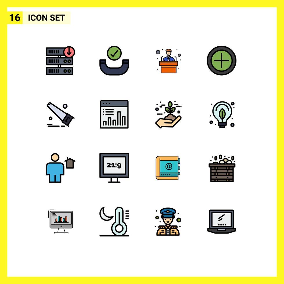 16 Creative Icons Modern Signs and Symbols of analytics tools presentation hand payment Editable Creative Vector Design Elements