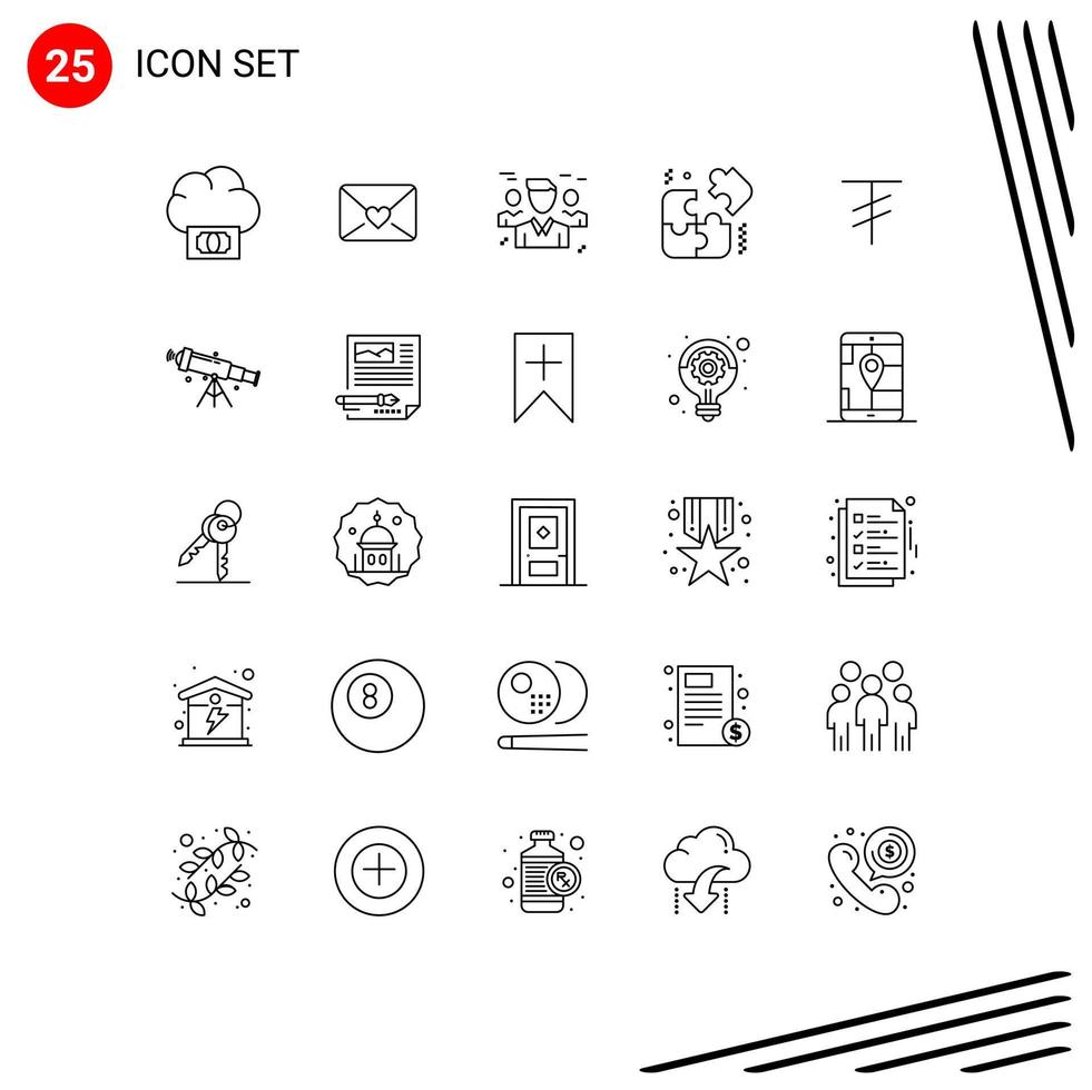 Set of 25 Commercial Lines pack for mongolia tugrik friends business pieces Editable Vector Design Elements