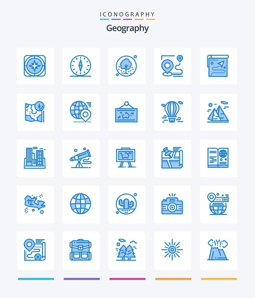 Creative Geo Graphy 25 Blue icon pack  Such As gps. map. summer. position. target vector
