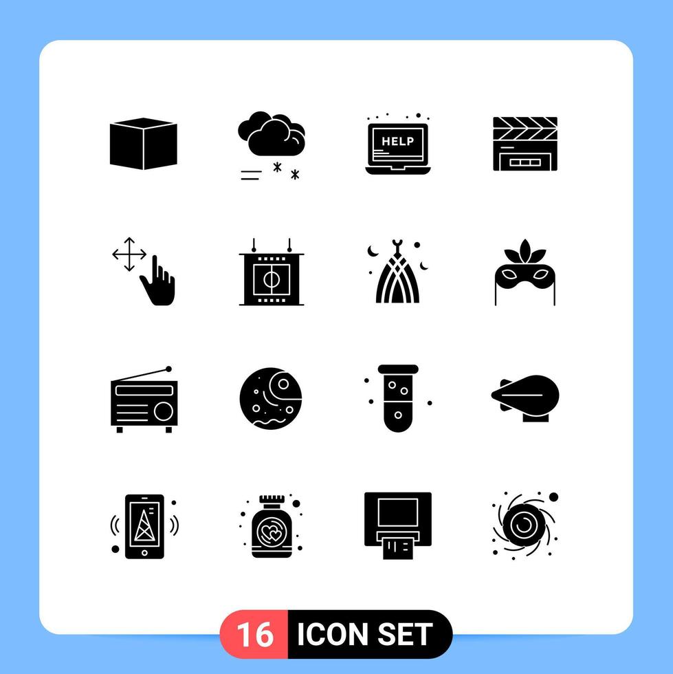 paquete de iconos vectoriales de stock de 16 signos y símbolos de línea para sujetar elementos de diseño vectorial editables vector