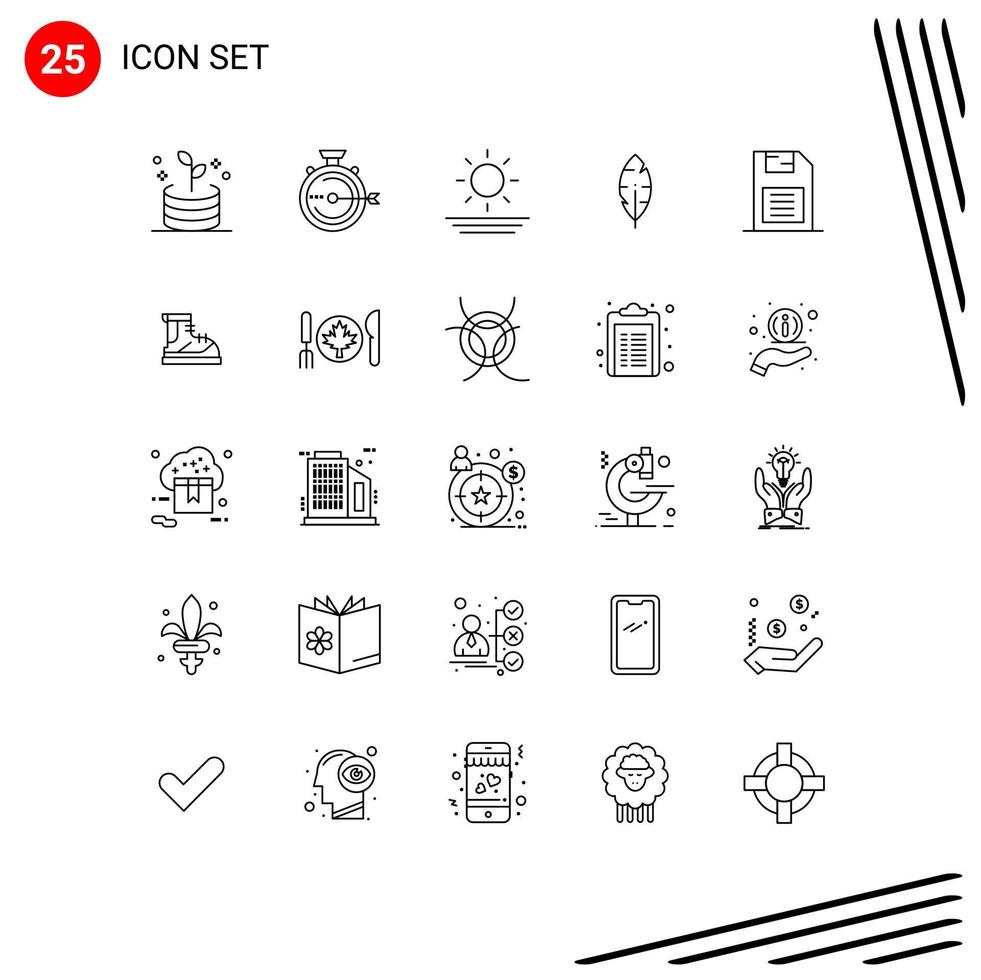 25 Thematic Vector Lines and Editable Symbols of sd card memory chip beach memory card ink Editable Vector Design Elements