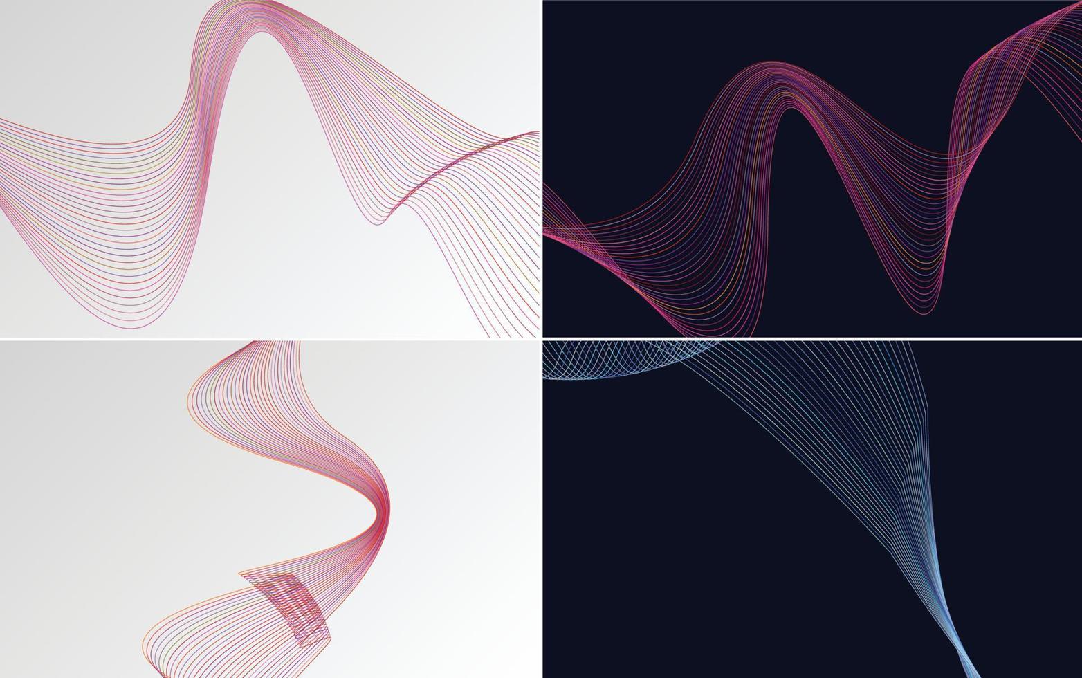 modern wave curve abstract presentation background Pack vector