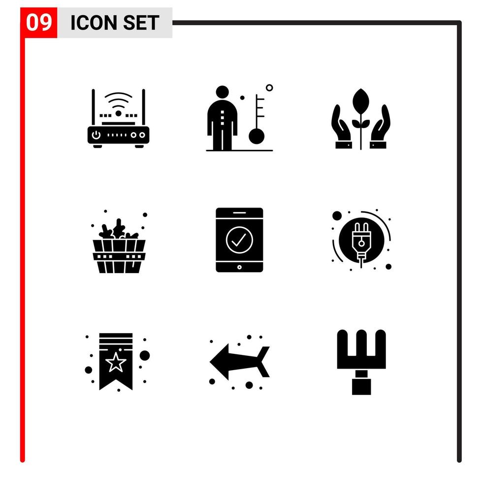 9 iconos creativos signos y símbolos modernos de elementos de diseño de vector editables a mano de clave de sauna completa
