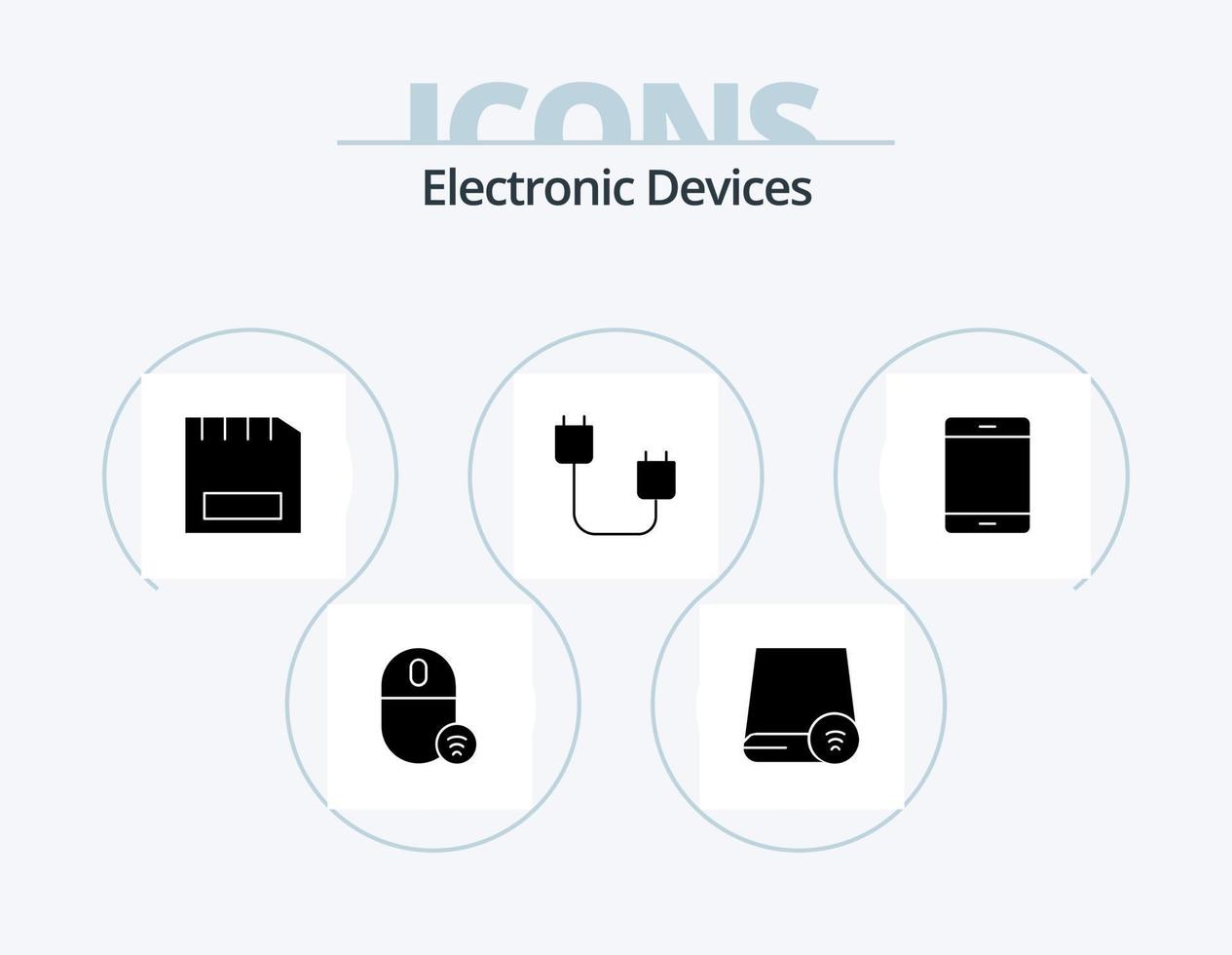 Devices Glyph Icon Pack 5 Icon Design. devices. computers. gadget