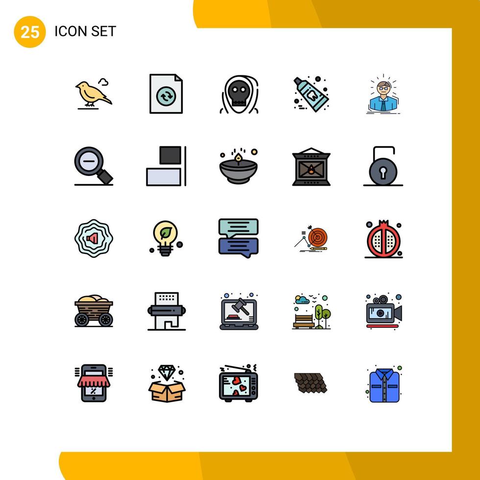 25 Creative Icons Modern Signs and Symbols of employee toothpaste death tooth dental Editable Vector Design Elements
