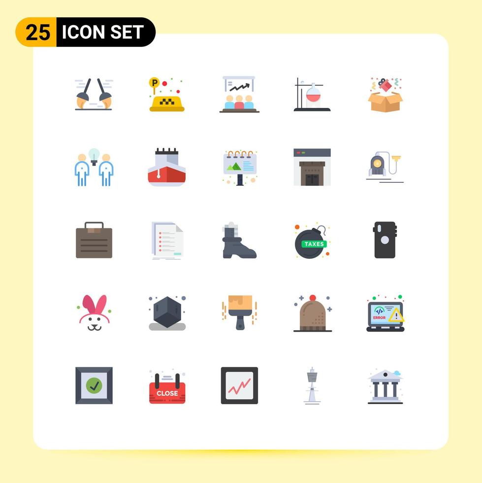 25 User Interface Flat Color Pack of modern Signs and Symbols of box transfusion board rehydration healthcare Editable Vector Design Elements