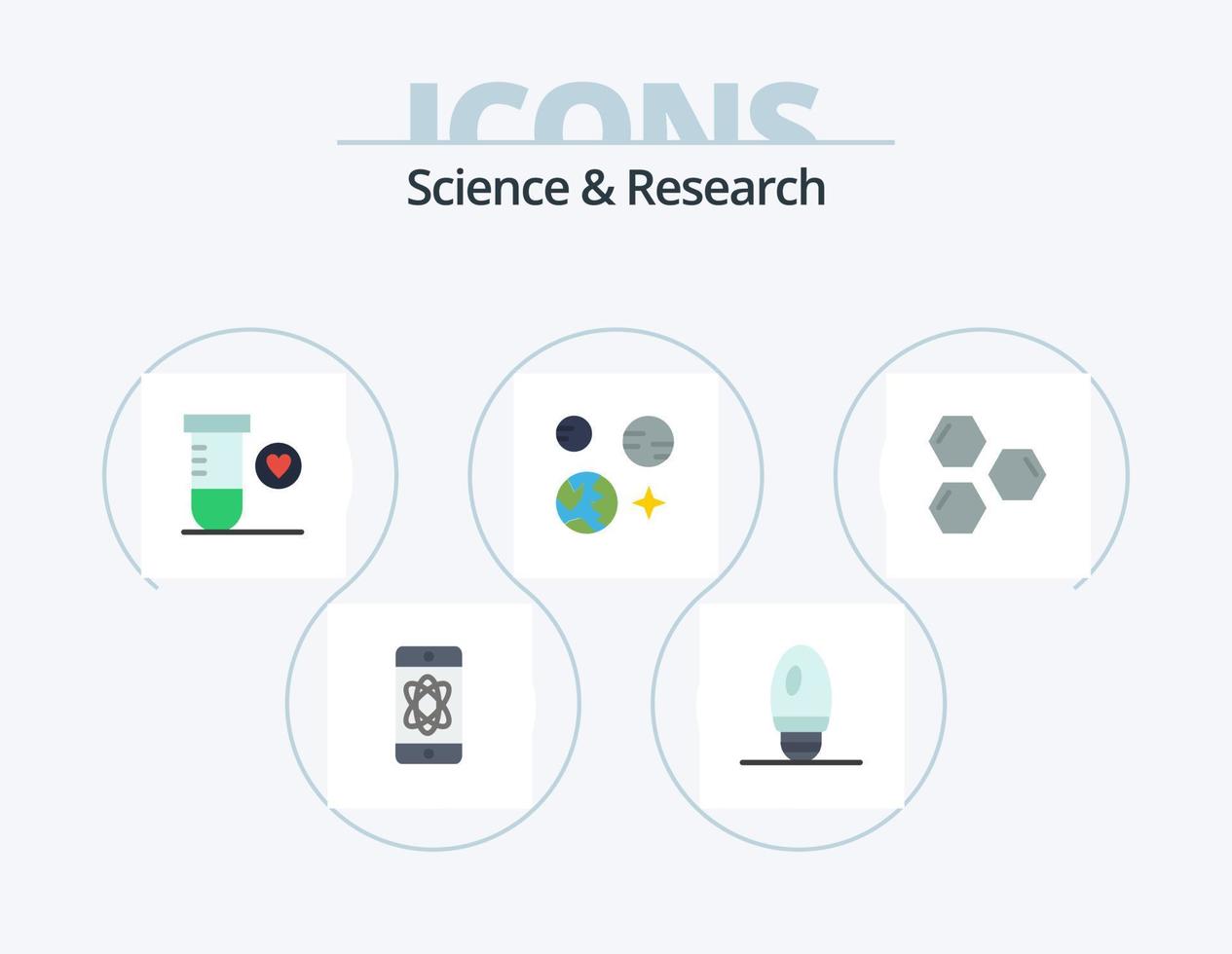 Science Flat Icon Pack 5 Icon Design. shape. hexagon. science. cells. science vector