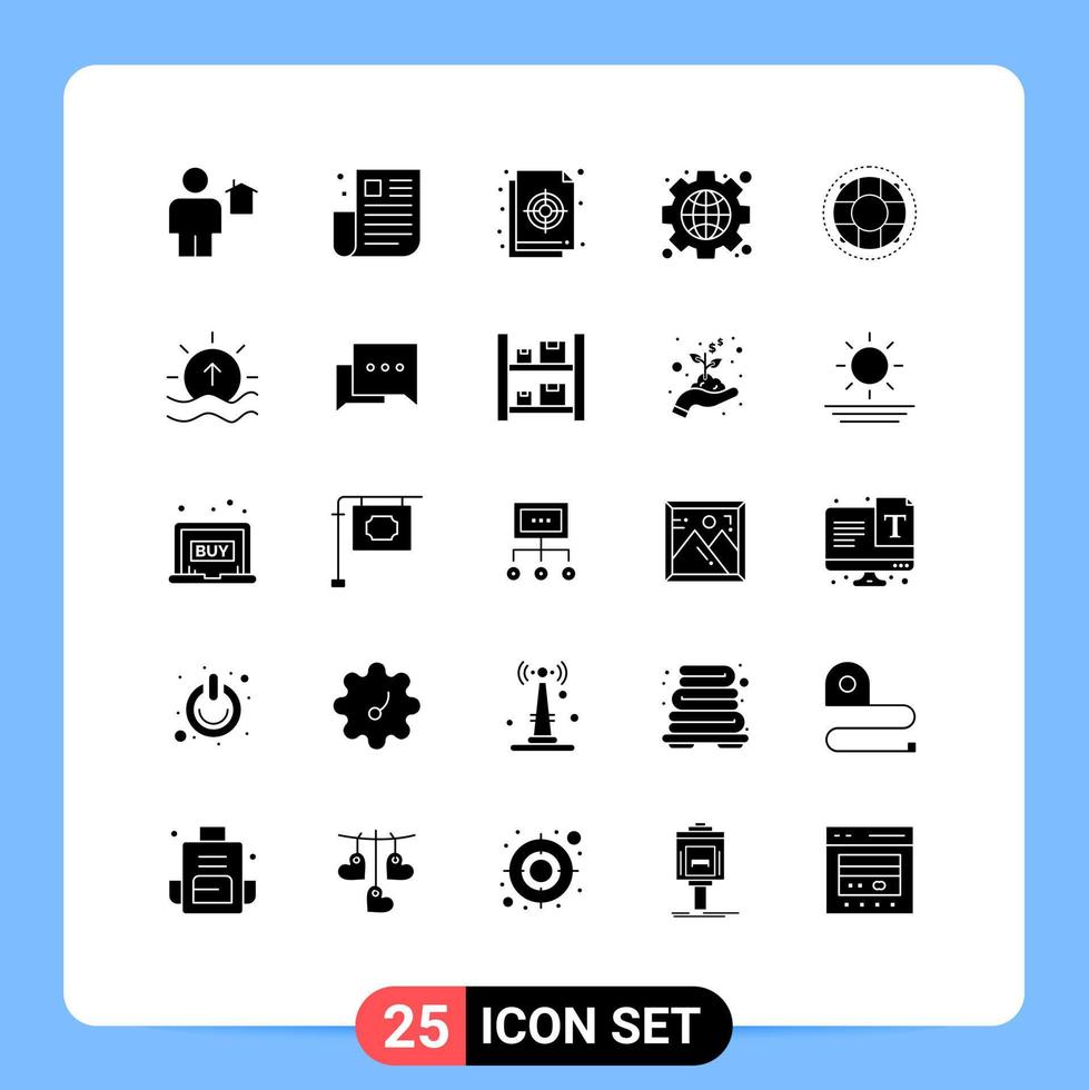 25 Creative Icons Modern Signs and Symbols of web gear page file palette Editable Vector Design Elements