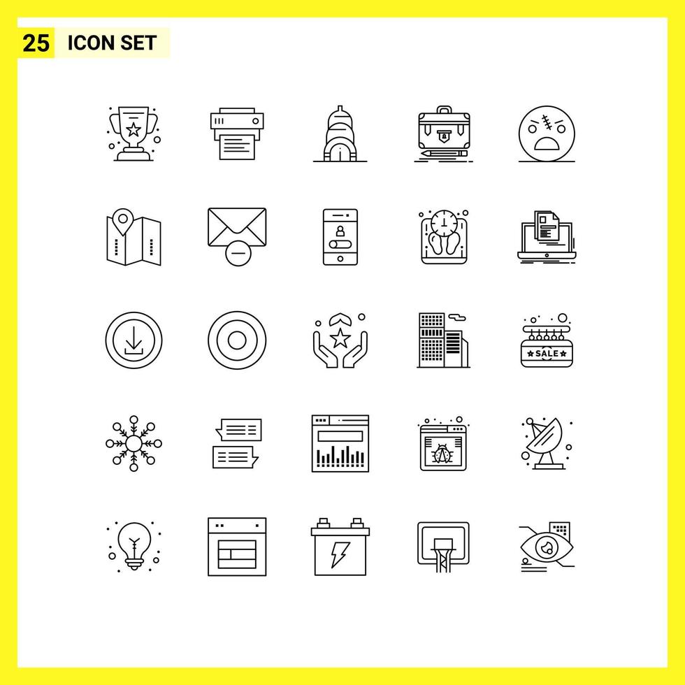 Pack of 25 creative Lines of halloween portfolio chrysler management business Editable Vector Design Elements