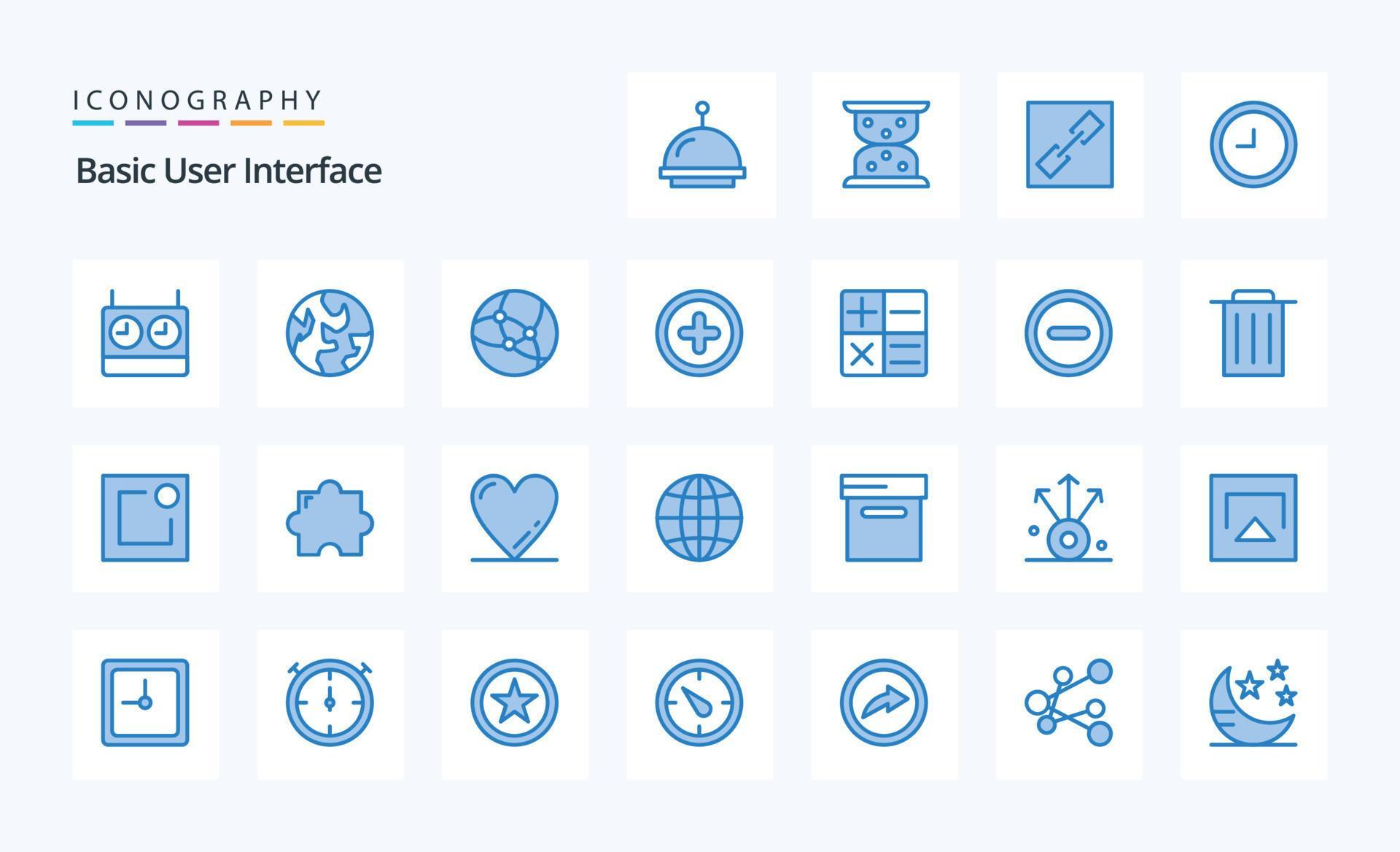 25 Basic Blue icon pack 18521246 Vector Art at Vecteezy