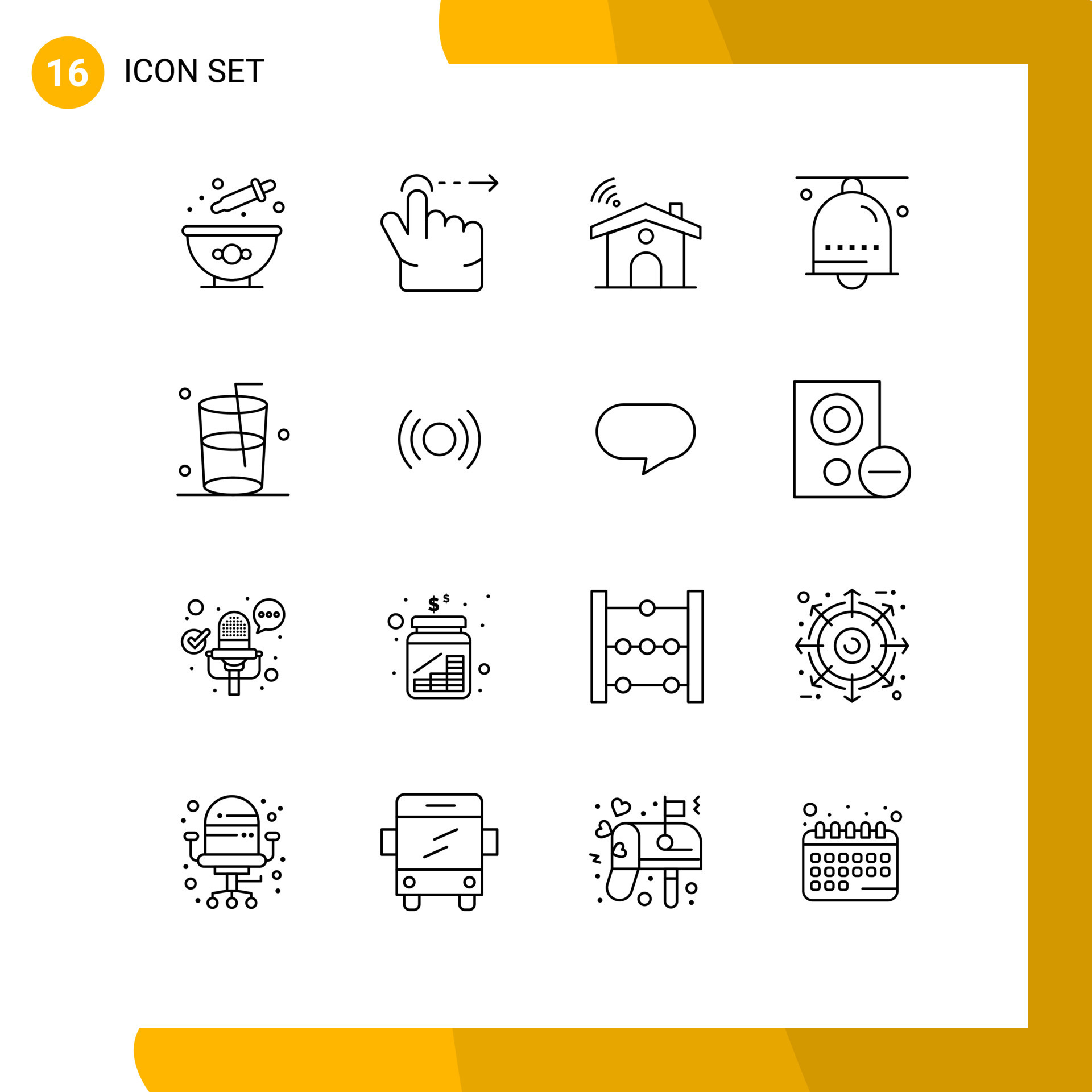 16 Creative Icons Modern Signs and Symbols of drink ring service