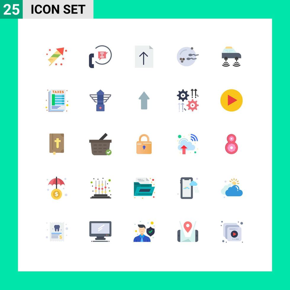 Pack of 25 Modern Flat Colors Signs and Symbols for Web Print Media such as electric sex support reproduction fertile Editable Vector Design Elements