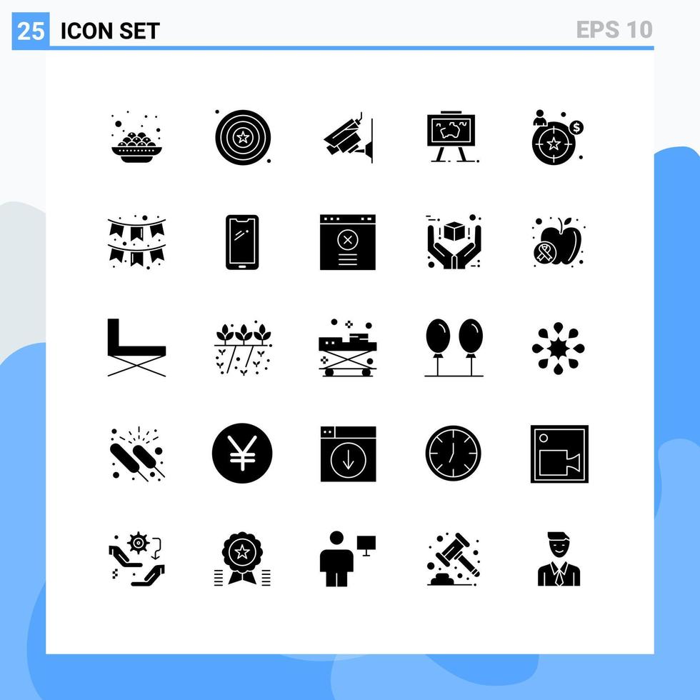 Set of 25 Modern UI Icons Symbols Signs for buyer persona photo camera hang presentation Editable Vector Design Elements