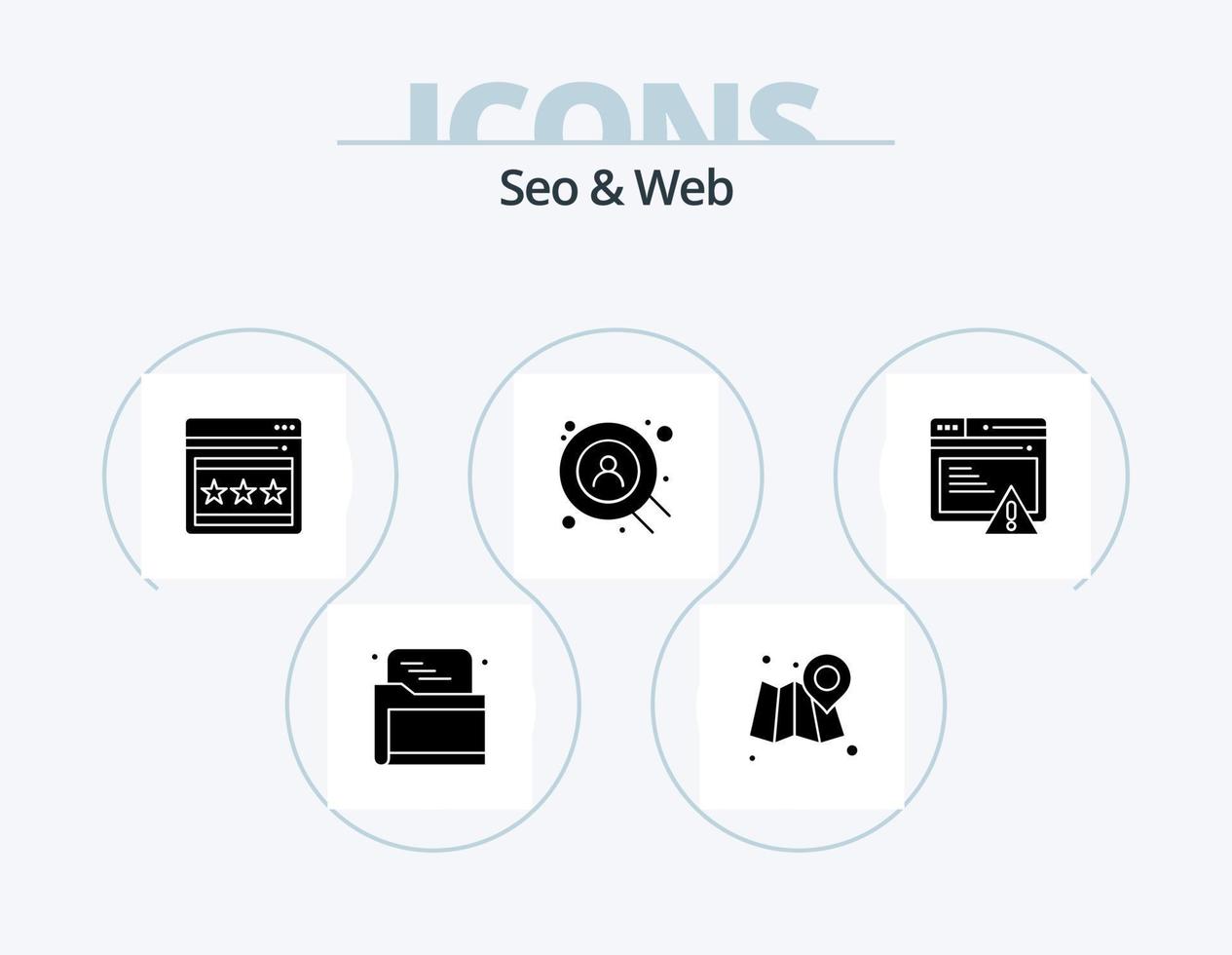 Seo and Web Glyph Icon Pack 5 Icon Design. . webpage. web. web. user vector