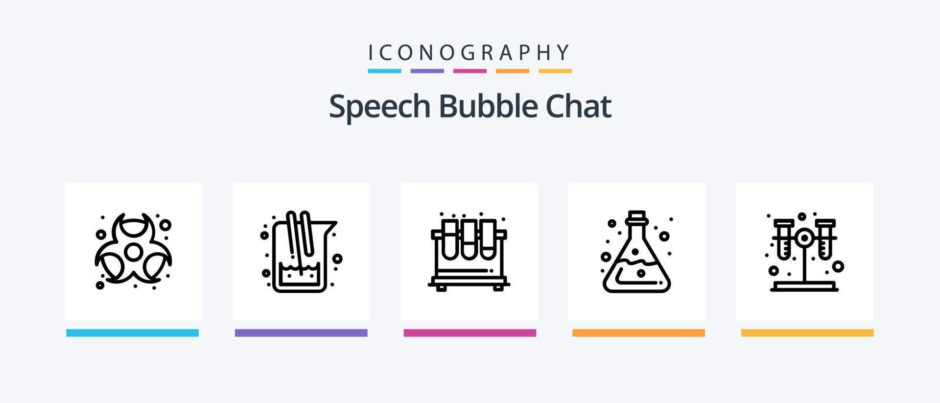 Chat Line 5 Icon Pack Including . comment. bubble. Creative Icons Design vector