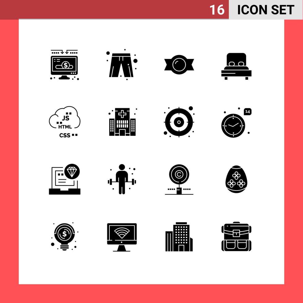 16 Creative Icons Modern Signs and Symbols of coding cloud bonbon wedding heart Editable Vector Design Elements