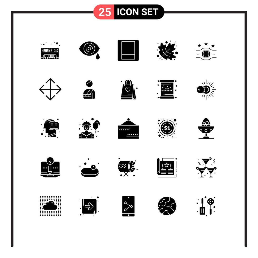 Set of 25 Vector Solid Glyphs on Grid for move sport toggle championship belt Editable Vector Design Elements