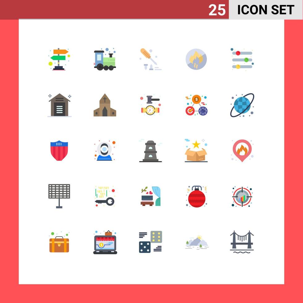 Set of 25 Vector Flat Colors on Grid for options configuration construction construction no Editable Vector Design Elements