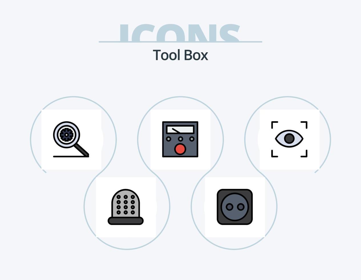 Tools Line Filled Icon Pack 5 Icon Design. . found. view vector