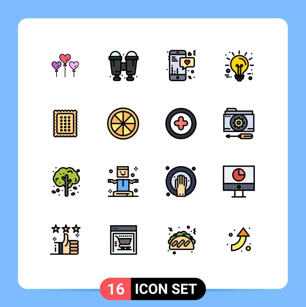 16 Creative Icons Modern Signs and Symbols of food baking chat bakery innovation Editable Creative Vector Design Elements