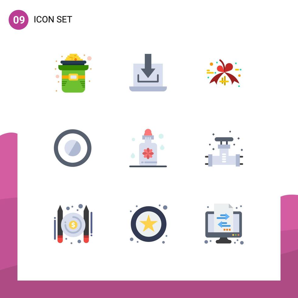 Stock Vector Icon Pack of 9 Line Signs and Symbols for mechanical treatment discount dropper medicine Editable Vector Design Elements