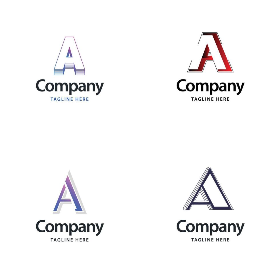 Letter A Big Logo Pack Design Creative Modern logos design for your business vector