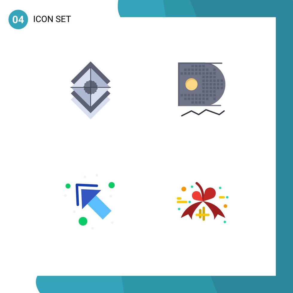 Pack of 4 creative Flat Icons of arrange arrow stack scince left Editable Vector Design Elements