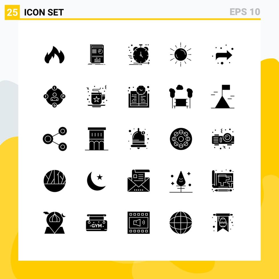 25 Creative Icons Modern Signs and Symbols of weather planet product space management Editable Vector Design Elements