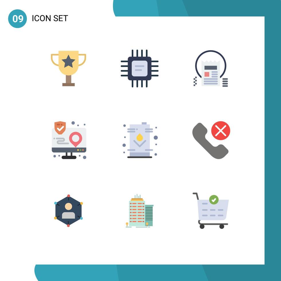 Stock Vector Icon Pack of 9 Line Signs and Symbols for can interface blog interaction action Editable Vector Design Elements