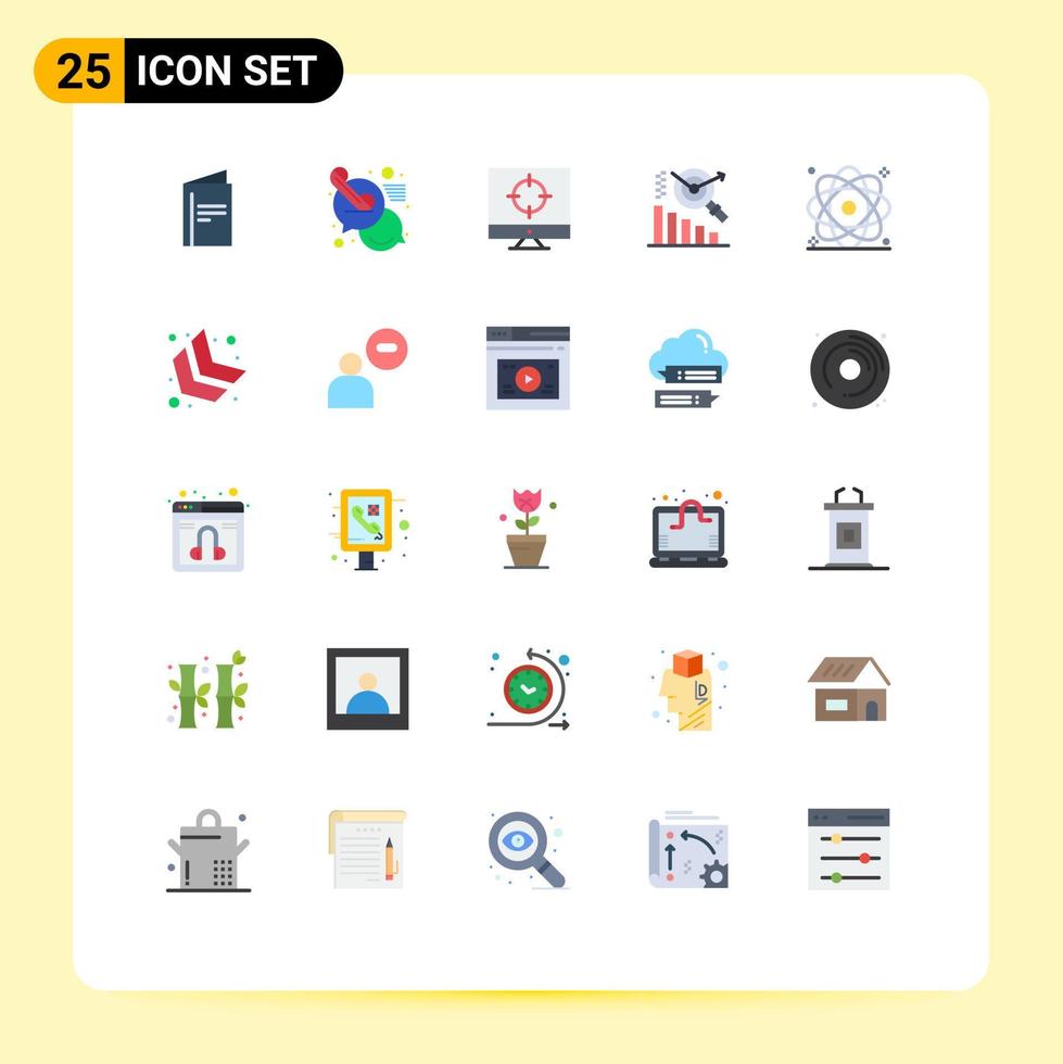 paquete de iconos de vector de stock de 25 signos y símbolos de línea para elementos de diseño de vector editable de negocio de búsqueda de negocio de átomo de molécula