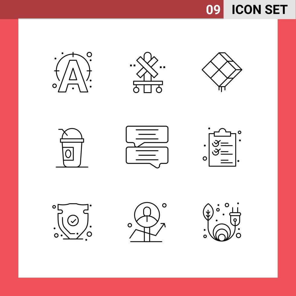 9 Thematic Vector Outlines and Editable Symbols of bubble limonade decoration american islam Editable Vector Design Elements