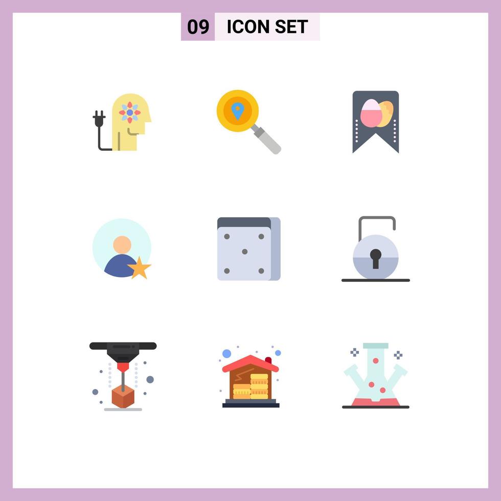 Set of 9 Modern UI Icons Symbols Signs for gambling casino navigation profile rating Editable Vector Design Elements