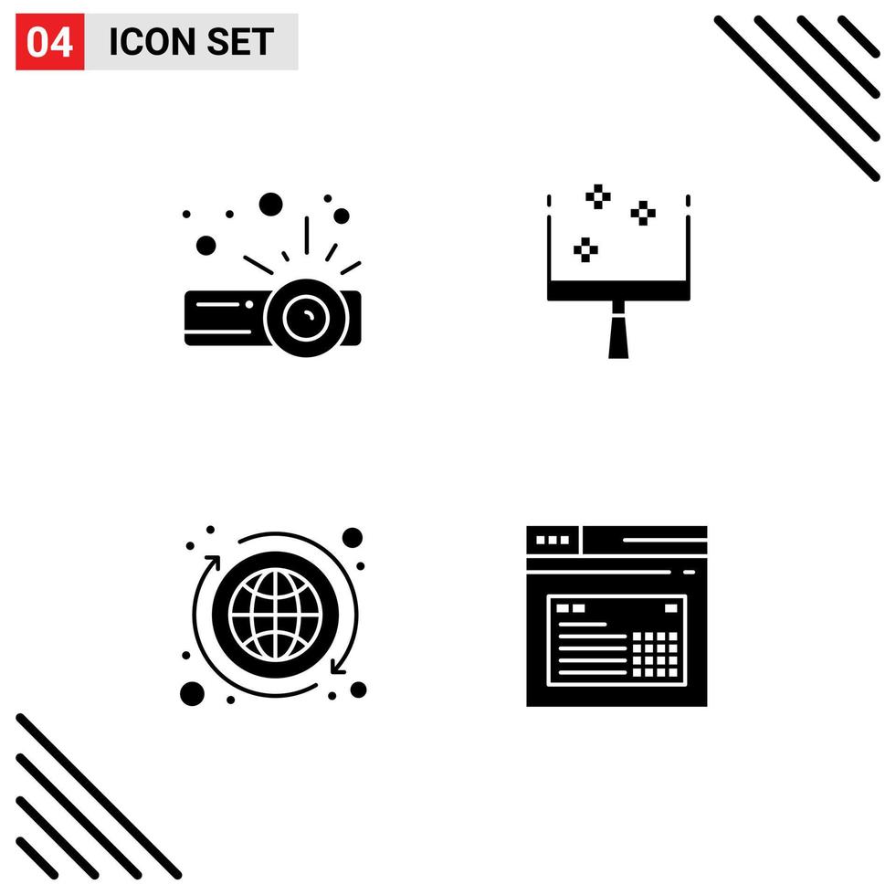 Solid Glyph concept for Websites Mobile and Apps device money broom banking page Editable Vector Design Elements
