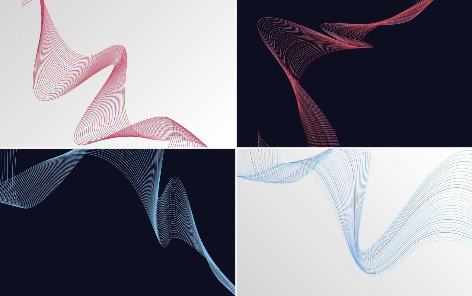 modern wave curve abstract presentation background Pack vector